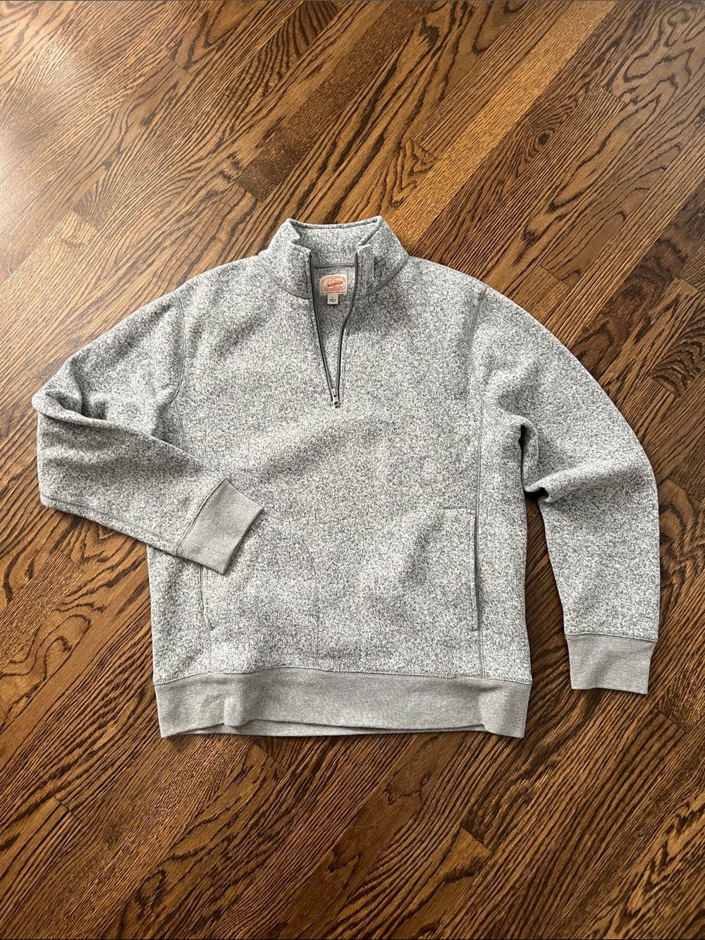 J. Crew Gray heathered heavier weight 1/4 Zip Sweatshirt. NWOT. Size Large